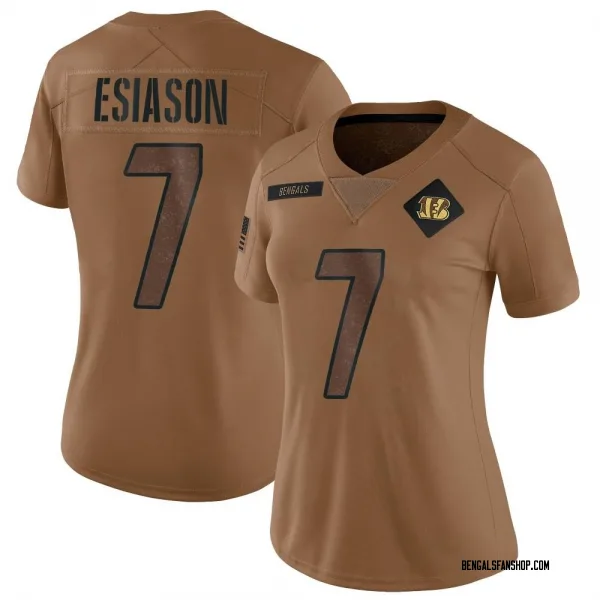 Women's Boomer Esiason Cincinnati Bengals Limited Brown 2023 Salute To Service Jersey