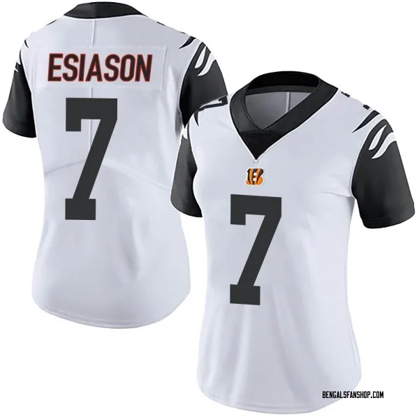 Women's Boomer Esiason Cincinnati Bengals Limited White Color Rush Vapor Untouchable Jersey