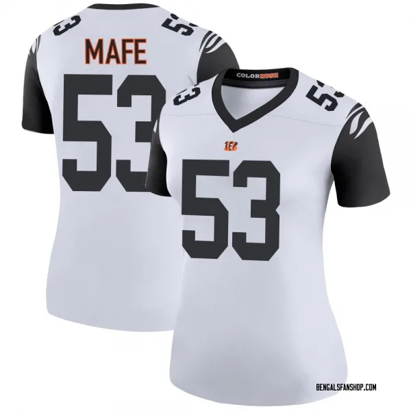 Women's Boye Mafe Cincinnati Bengals Legend White Color Rush Jersey