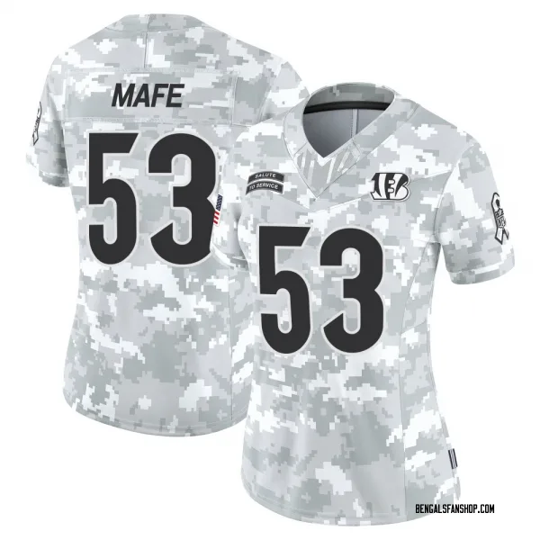 Women's Boye Mafe Cincinnati Bengals Limited Arctic Camo 2024 Salute to Service Jersey