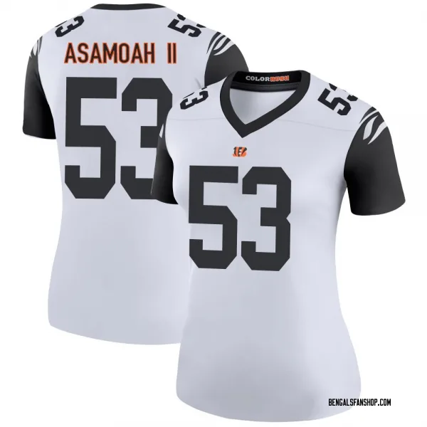 Women's Brian Asamoah II Cincinnati Bengals Legend White Color Rush Jersey