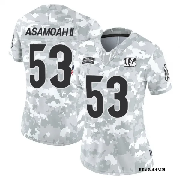 Women's Brian Asamoah II Cincinnati Bengals Limited Arctic Camo 2024 Salute to Service Jersey