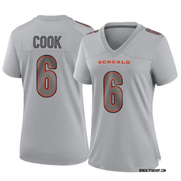 Women's Bryan Cook Cincinnati Bengals Game Gray Atmosphere Fashion Jersey