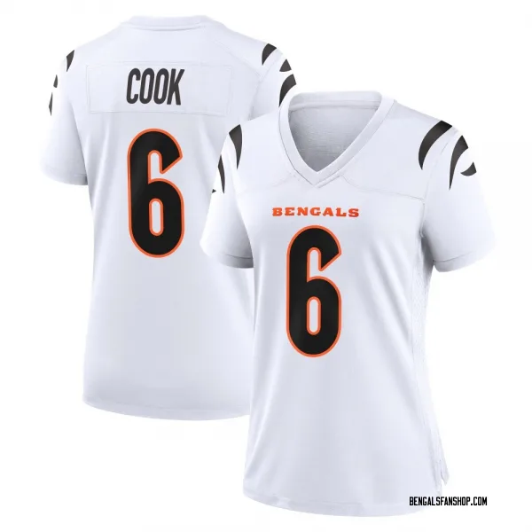Women's Bryan Cook Cincinnati Bengals Game White Jersey