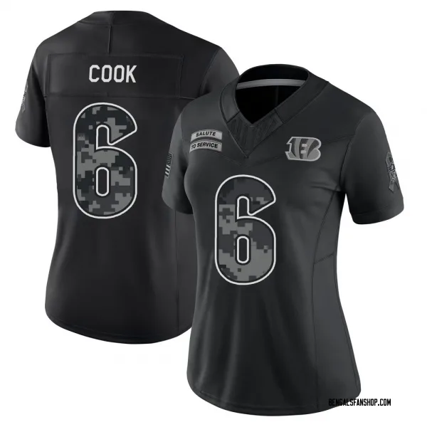 Women's Bryan Cook Cincinnati Bengals Limited Black 2026 Salute to Service Stitched Jersey