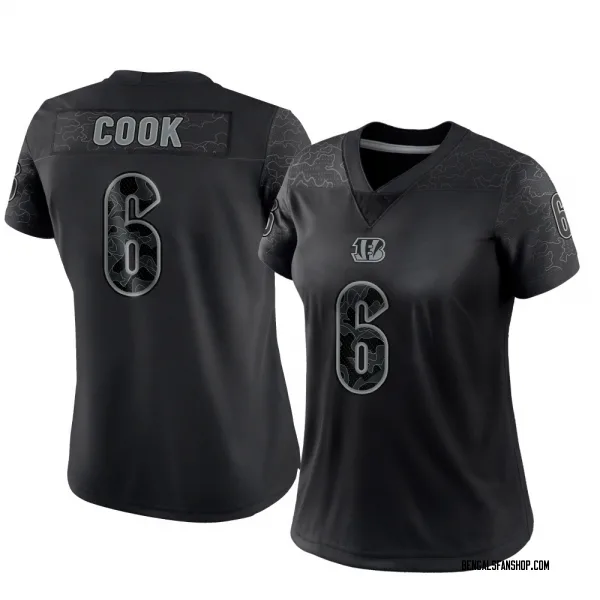 Women's Bryan Cook Cincinnati Bengals Limited Black Reflective Jersey