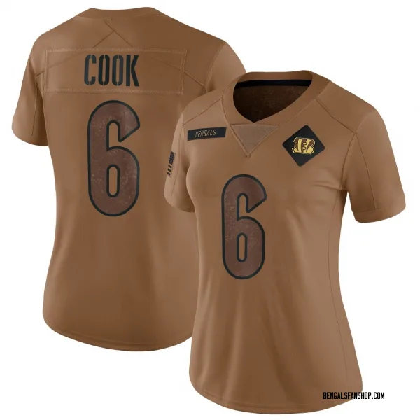 Women's Bryan Cook Cincinnati Bengals Limited Brown 2023 Salute To Service Jersey