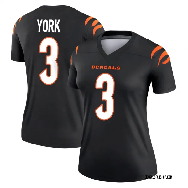 Women's Cade York Cincinnati Bengals Legend Black Jersey