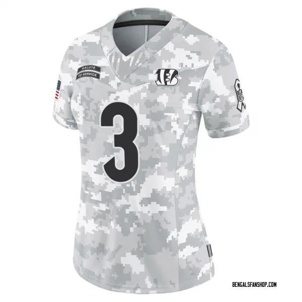 Women's Cade York Cincinnati Bengals Limited Arctic Camo 2024 Salute to Service Jersey