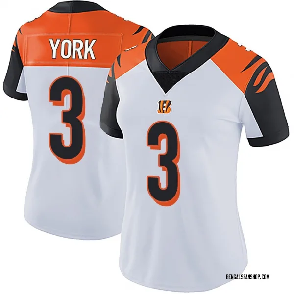 Women's Cade York Cincinnati Bengals Limited White Vapor Untouchable Jersey