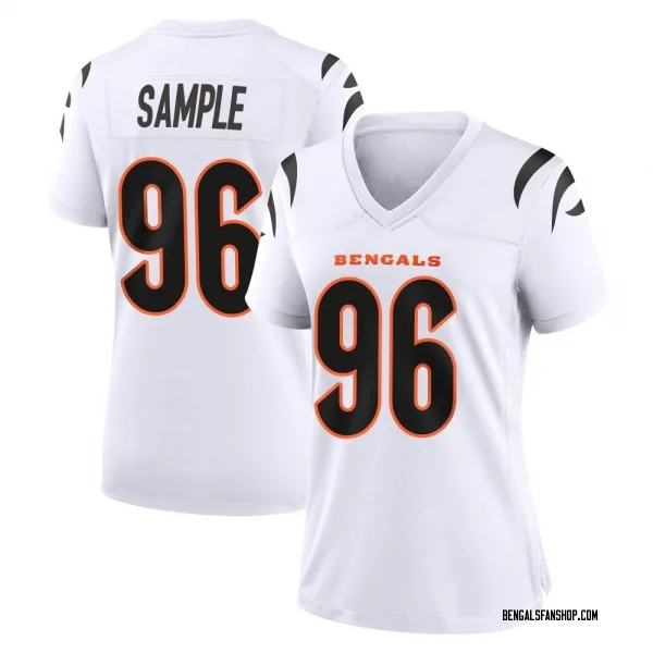 Women's Cam Sample Cincinnati Bengals Game White Jersey