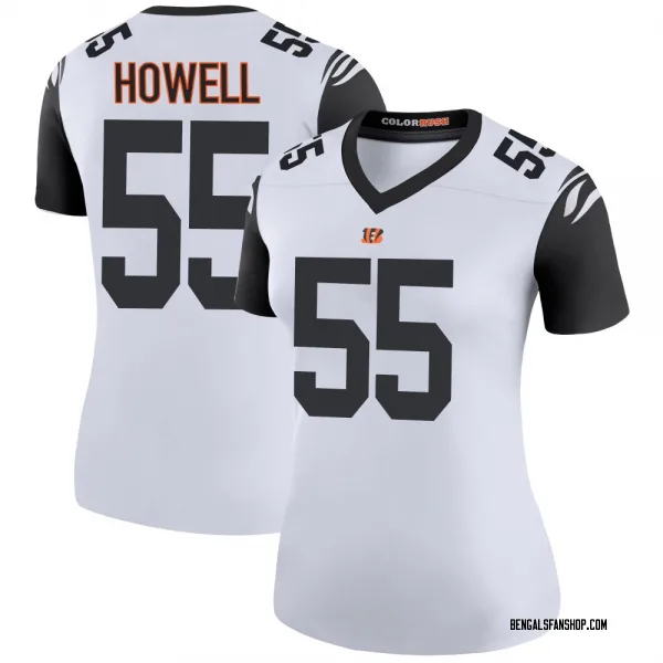Women's Cashius Howell Cincinnati Bengals Legend White Color Rush Jersey