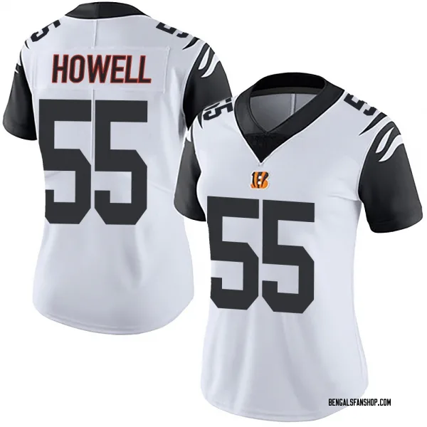 Women's Cashius Howell Cincinnati Bengals Limited White Color Rush Vapor Untouchable Jersey