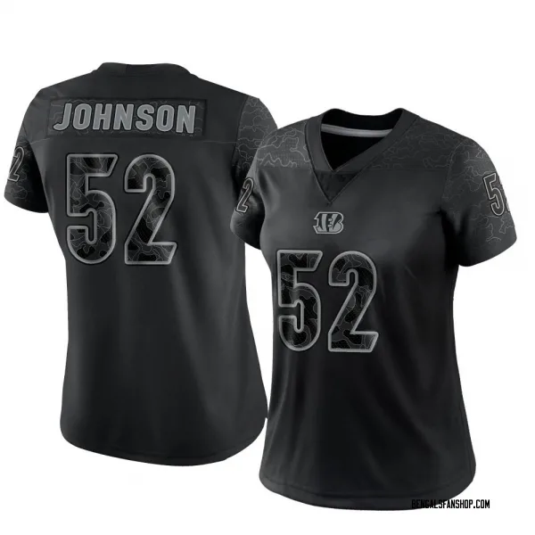 Women's Cedric Johnson Cincinnati Bengals Limited Black Reflective Jersey