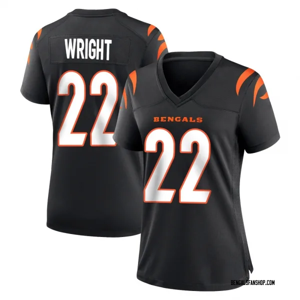 Women's Ceyair Wright Cincinnati Bengals Game Black Team Color Jersey