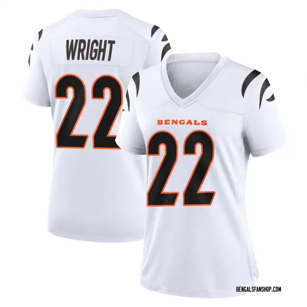 Women's Ceyair Wright Cincinnati Bengals Game White Jersey