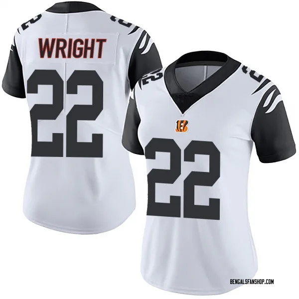 Women's Ceyair Wright Cincinnati Bengals Limited White Color Rush Vapor Untouchable Jersey