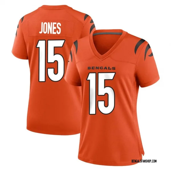 Women's Charlie Jones Cincinnati Bengals Game Orange Jersey