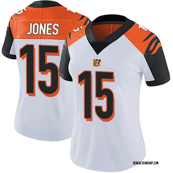 Women's Charlie Jones Cincinnati Bengals Limited White Vapor Untouchable Jersey