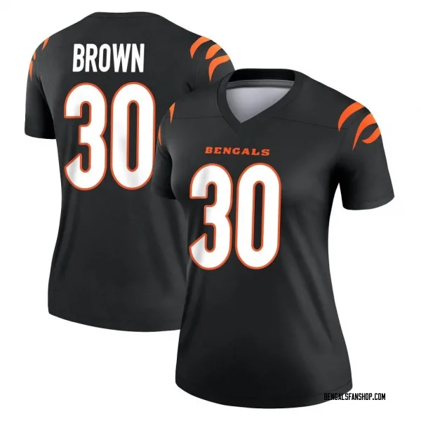 Women's Chase Brown Cincinnati Bengals Legend Black Jersey