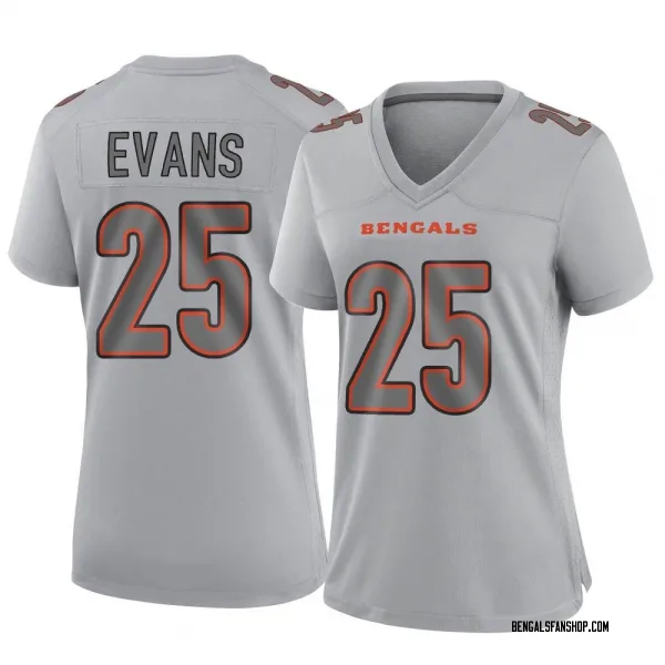 Women's Chris Evans Cincinnati Bengals Game Gray Atmosphere Fashion Jersey