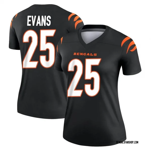 Women's Chris Evans Cincinnati Bengals Legend Black Jersey