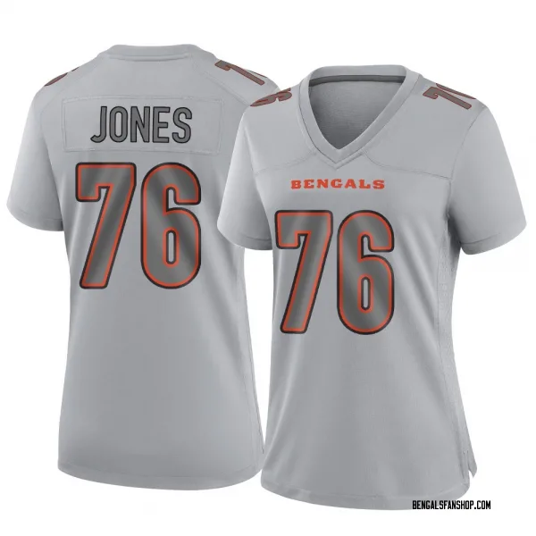 Women's Christian Jones Cincinnati Bengals Game Gray Atmosphere Fashion Jersey