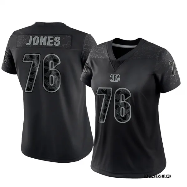 Women's Christian Jones Cincinnati Bengals Limited Black Reflective Jersey