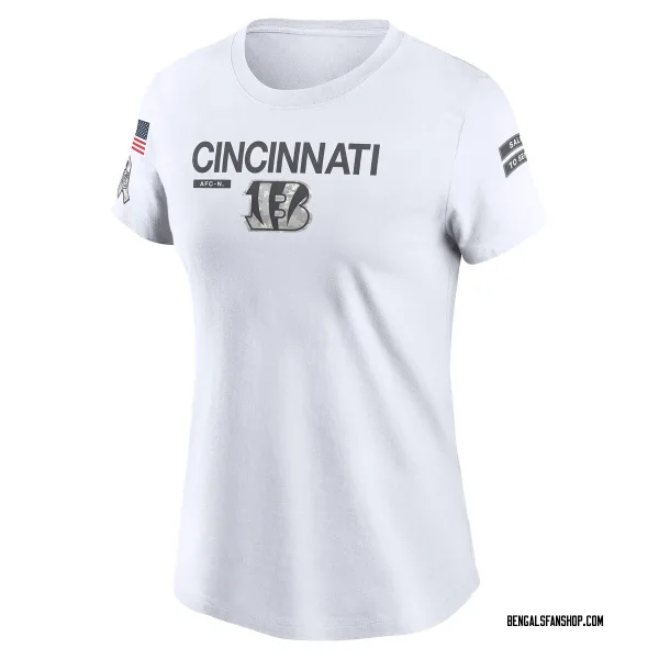 Women's Cincinnati Bengals Legend White 2024 Salute To Service Performance T-Shirt