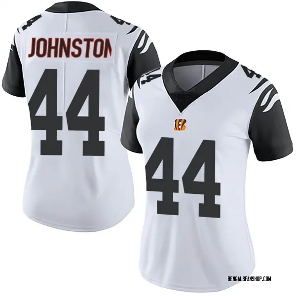 Women's Clay Johnston Cincinnati Bengals Limited White Color Rush Vapor Untouchable Jersey
