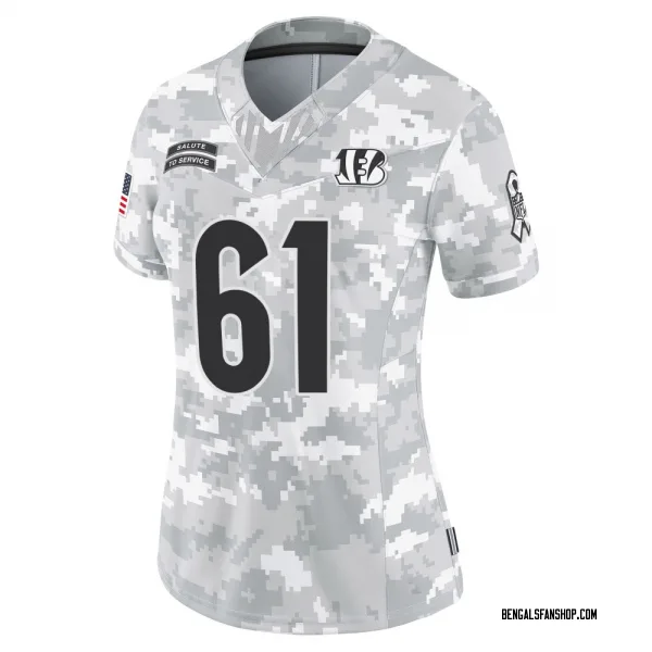Women's Cody Ford Cincinnati Bengals Limited Arctic Camo 2024 Salute to Service Jersey