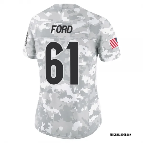 Women's Cody Ford Cincinnati Bengals Limited Arctic Camo 2024 Salute to Service Jersey