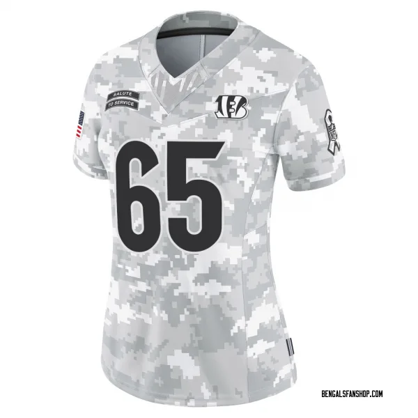 Women's Connor Lew Cincinnati Bengals Limited Arctic Camo 2024 Salute to Service Jersey