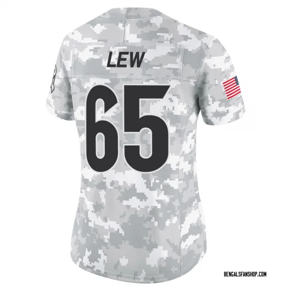 Women's Connor Lew Cincinnati Bengals Limited Arctic Camo 2024 Salute to Service Jersey