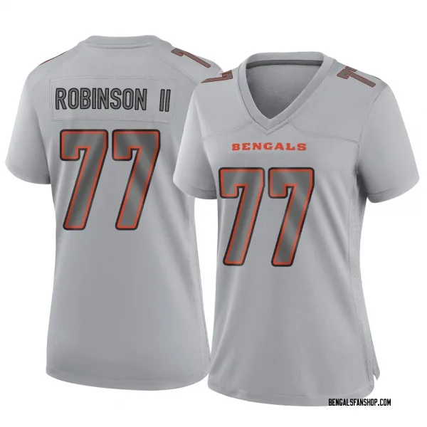 Women's Corey Robinson II Cincinnati Bengals Game Gray Atmosphere Fashion Jersey