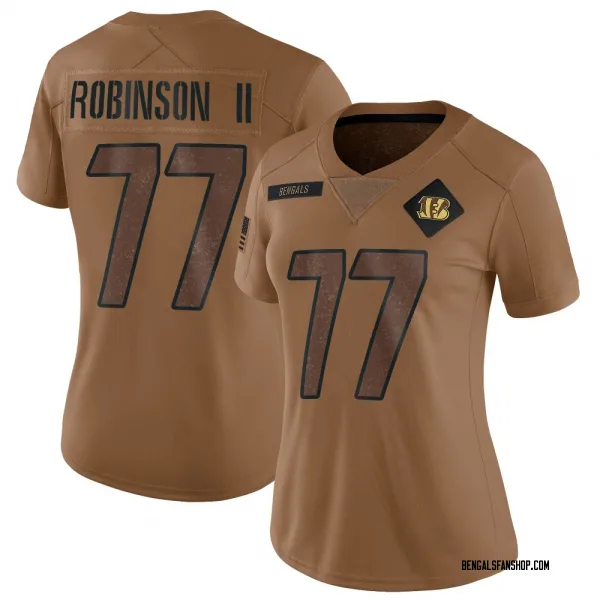 Women's Corey Robinson II Cincinnati Bengals Limited Brown 2023 Salute To Service Jersey