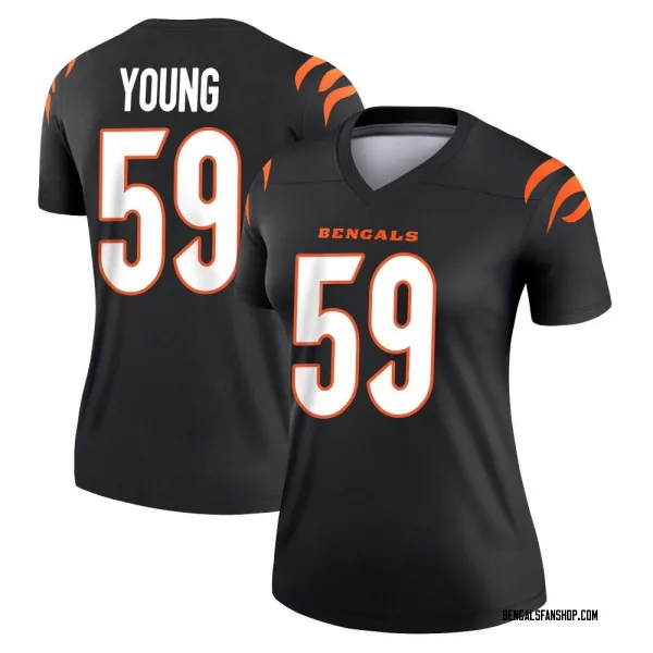 Women's Craig Young Cincinnati Bengals Legend Black Jersey