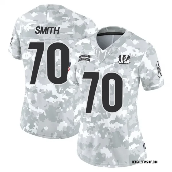 Women's D'Ante Smith Cincinnati Bengals Limited Arctic Camo 2024 Salute to Service Jersey