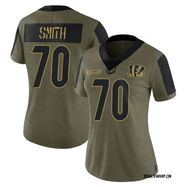 Women's D'Ante Smith Cincinnati Bengals Limited Olive 2021 Salute To Service Jersey