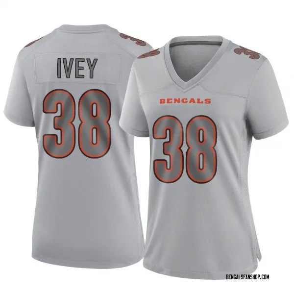Women's DJ Ivey Cincinnati Bengals Game Gray Atmosphere Fashion Jersey
