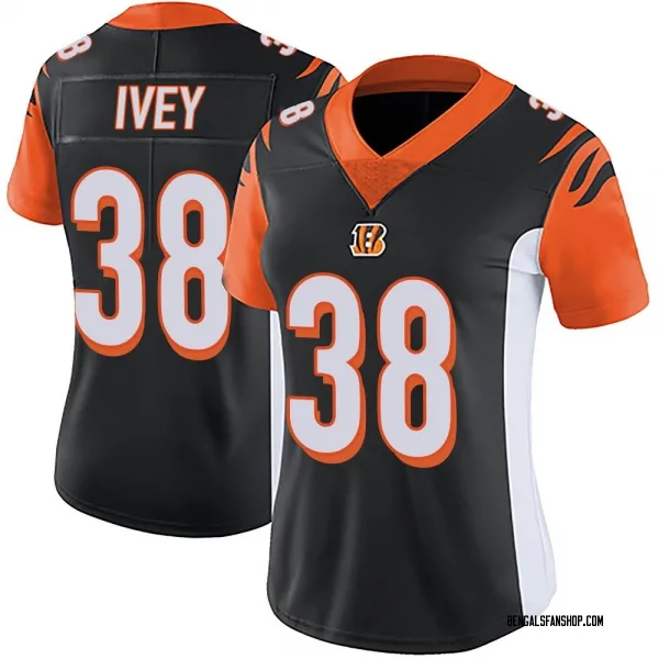 Women's DJ Ivey Cincinnati Bengals Limited Black Team Color Vapor Untouchable Jersey