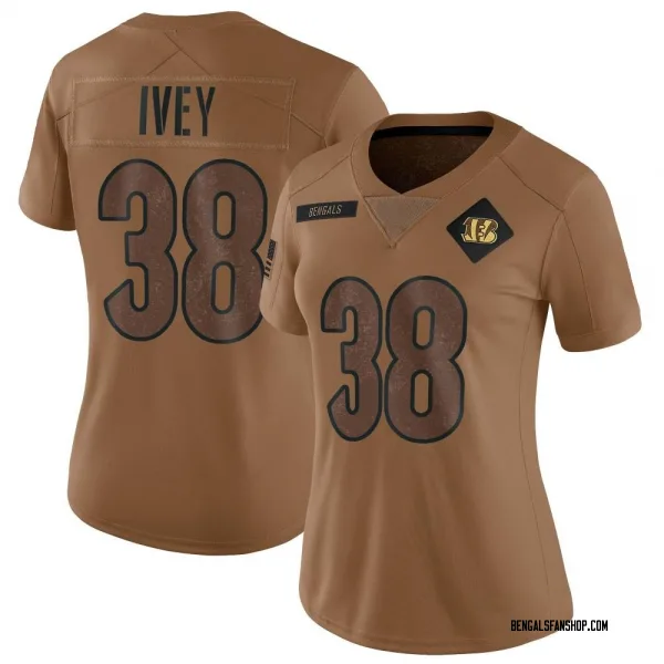 Women's DJ Ivey Cincinnati Bengals Limited Brown 2023 Salute To Service Jersey