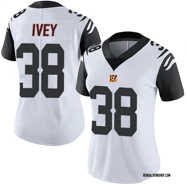 Women's DJ Ivey Cincinnati Bengals Limited White Color Rush Vapor Untouchable Jersey