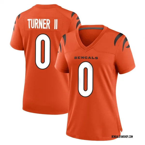 Women's DJ Turner II Cincinnati Bengals Game Orange Jersey