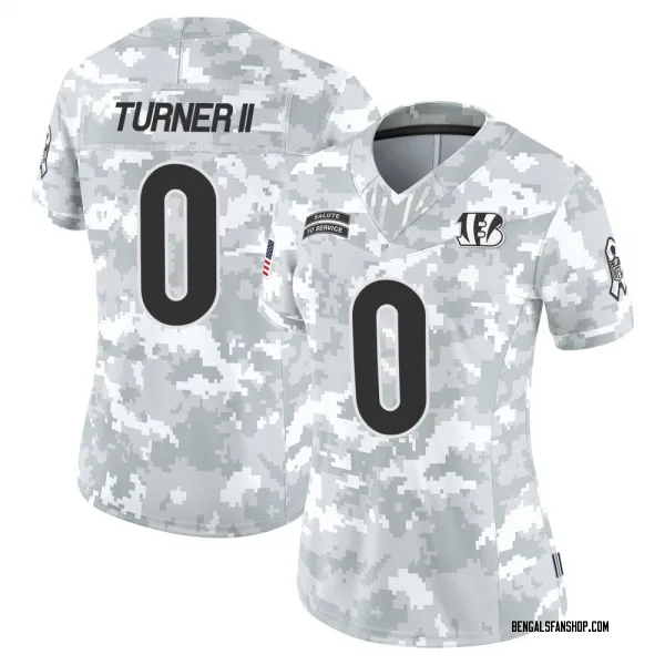 Women's DJ Turner II Cincinnati Bengals Limited Arctic Camo 2024 Salute to Service Jersey
