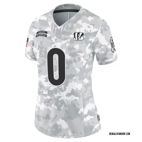 Women's DJ Turner II Cincinnati Bengals Limited Arctic Camo 2024 Salute to Service Jersey
