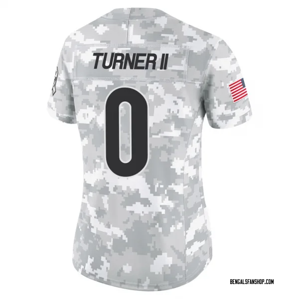 Women's DJ Turner II Cincinnati Bengals Limited Arctic Camo 2024 Salute to Service Jersey