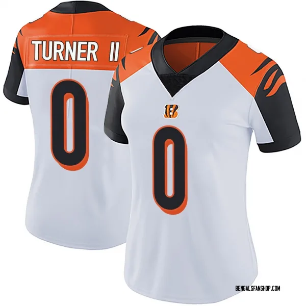 Women's DJ Turner II Cincinnati Bengals Limited White Vapor Untouchable Jersey