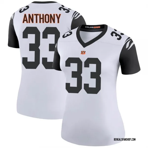 Women's Daijahn Anthony Cincinnati Bengals Legend White Color Rush Jersey