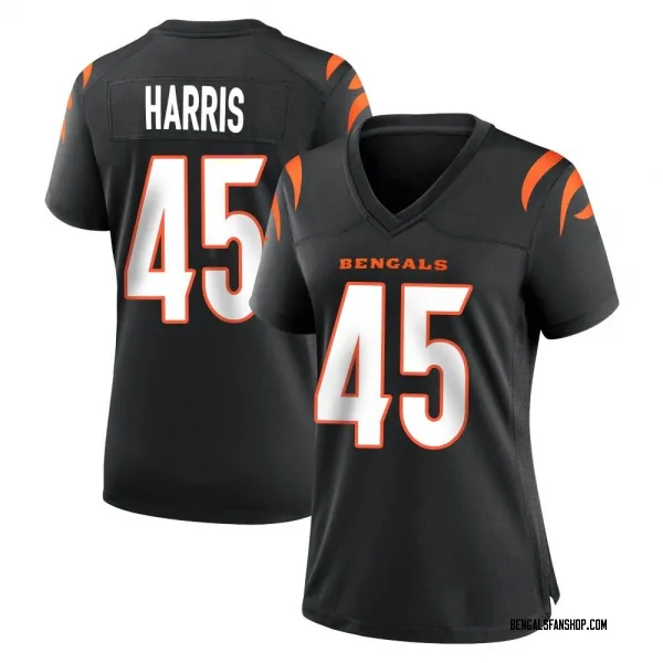 Women's Darien Harris Cincinnati Bengals Game Black Team Color Jersey